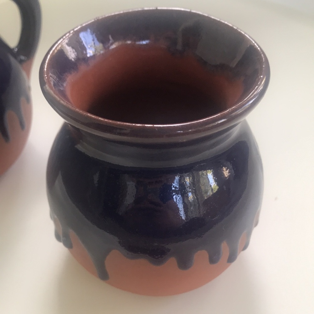 2 Hand made coffee cups mugs Mexican pottery - Picture 5 of 7